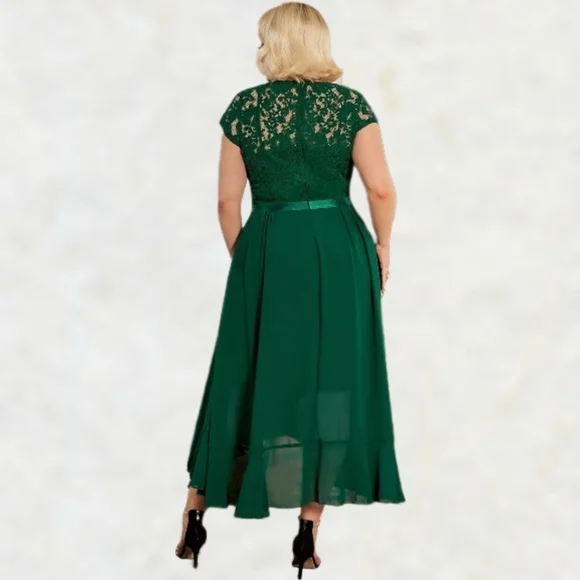 miusol green dress Maisie Bias Long Sleeve Mini Dress In Olive Green Polka Dots 8 main image 1
